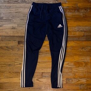 Adidas men Dark Blue Joggers with White Stripes
